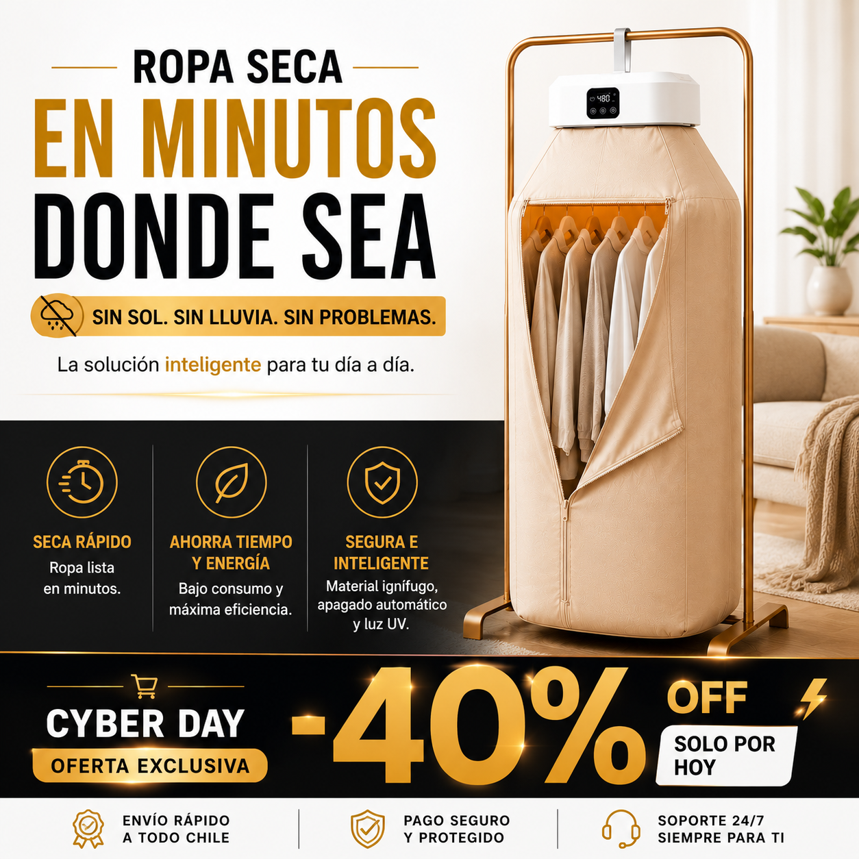 Secadora de Ropa Portátil