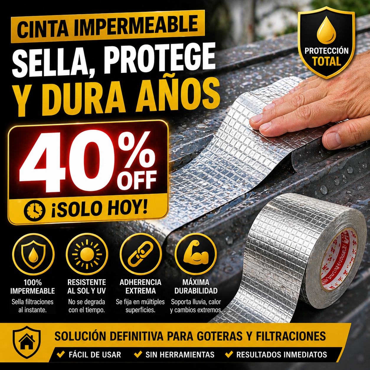 Cinta Tapa Goteras 5 Mt
