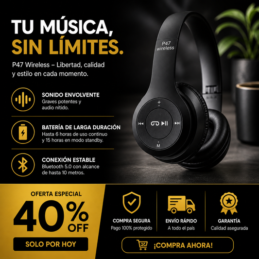 Audífonos Bluetooth Inalambricos P47