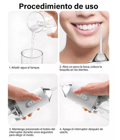 Irrigador Bucal Eléctrico Limpiador de Dientes