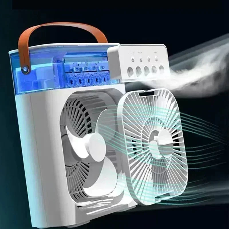 Ventilador Aire Frío Humificador con Luces LED